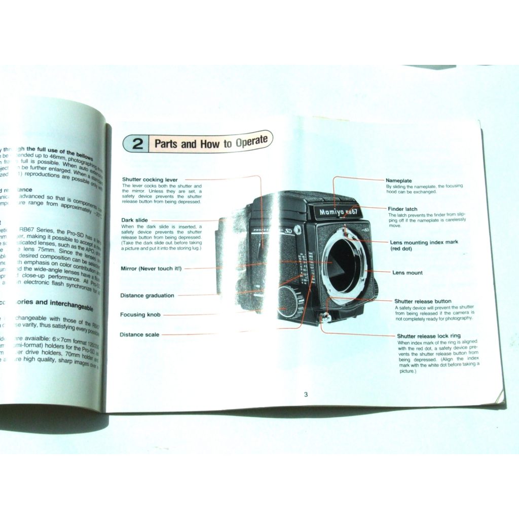 Mamiya RB67 ProSD Instruction Manual IanB Foto