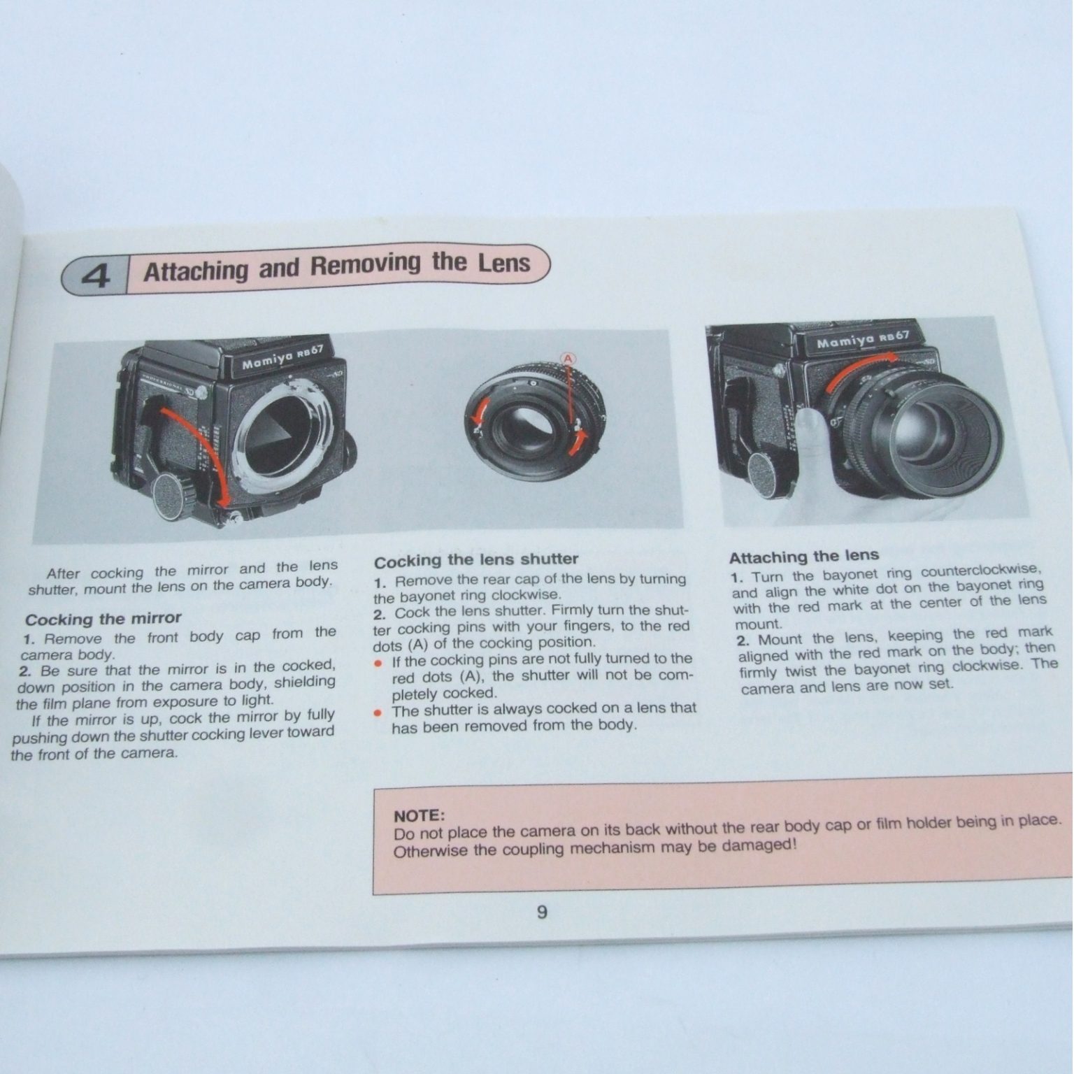 Mamiya RB67 ProSD Instruction Manual IanB Foto