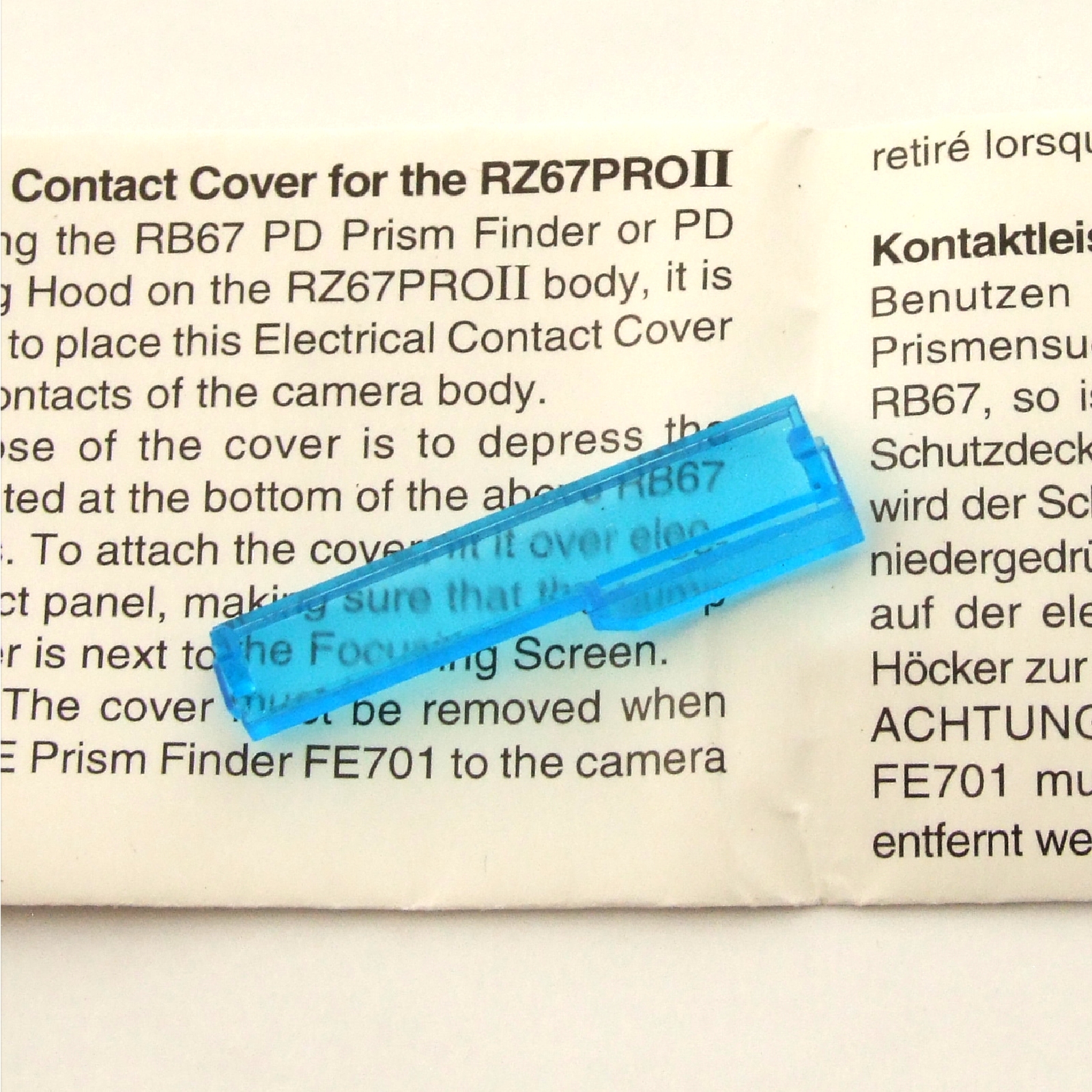 Mamiya RZ67 Electrical Contacts Cover - Image 2