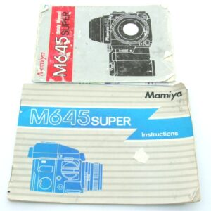 Mamiya 645 Super Instruction Manual